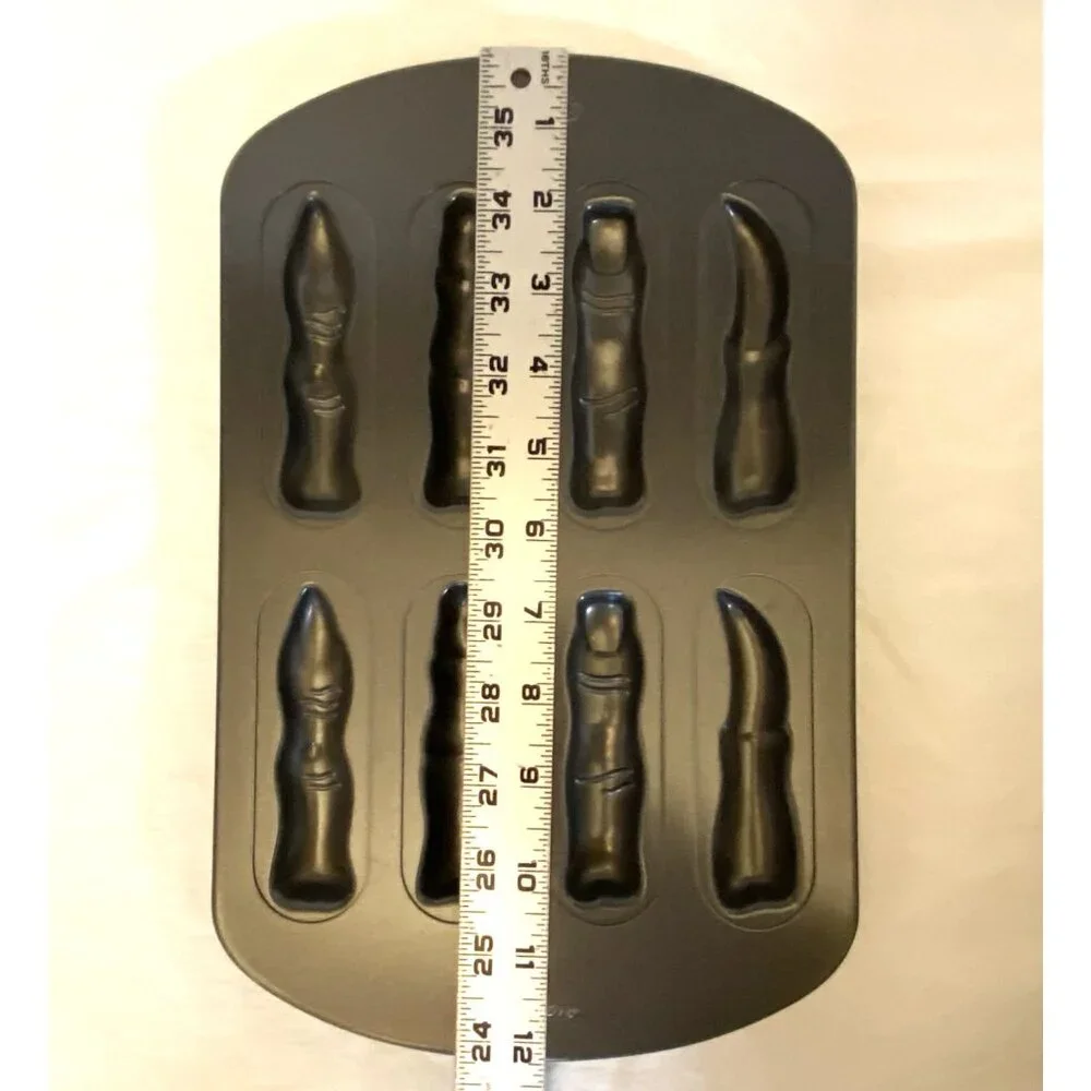 HALLOWEEN Wilton‎ Witch Monster Lady Fingers Baking Pan Nonstick 8 Finger Mold